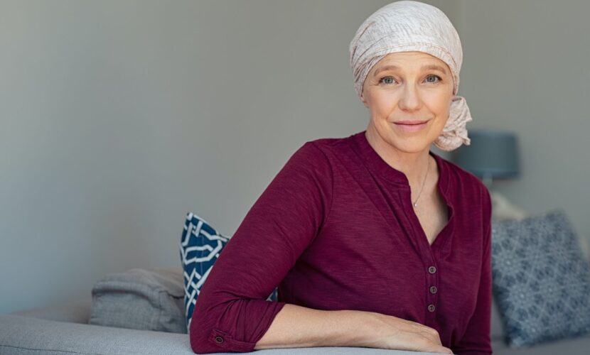 Mature woman suffering from cancer